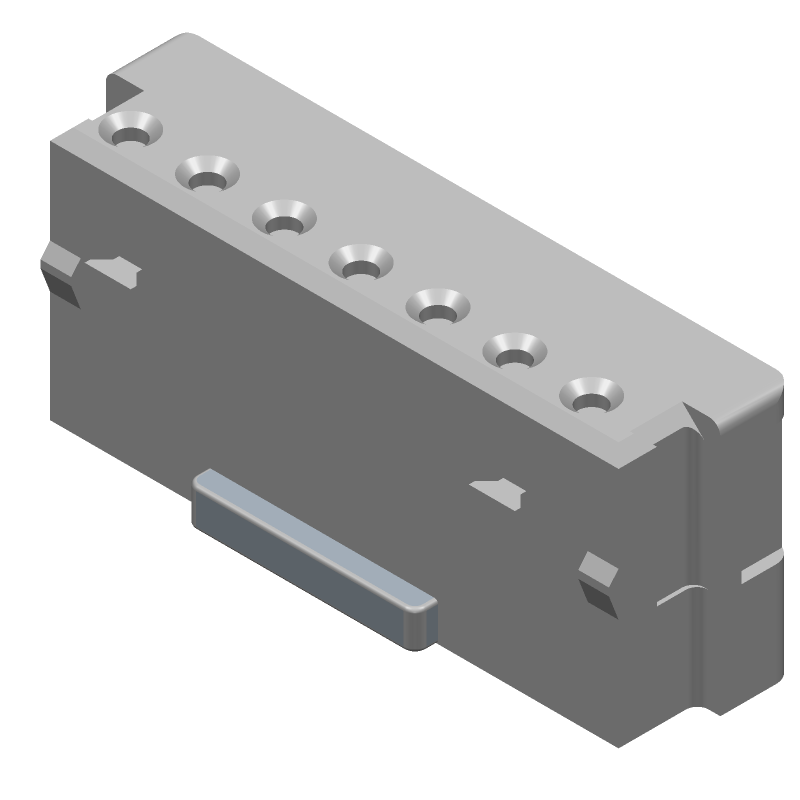 7 Pos 2mm Crimp Wire Housing Receptacle, 4A, 125V, UL94 V-0