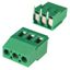 3 Pos Terminal Block, 5mm Pitch, 15A, 300V, RA Thru-Hole