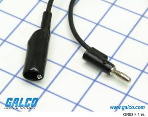 Oscilloscope/Multimeter Test Leads, 24" 18AWG, 30V, 5A, Black