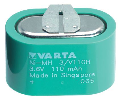 Button cell battery pack 4.8 V 140 mAh, 4/V150H KM SLF, Varta Microbattery