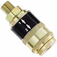 PCL Steel Pneumatic Quick Connect Coupling, R 3/8 Male, Threaded