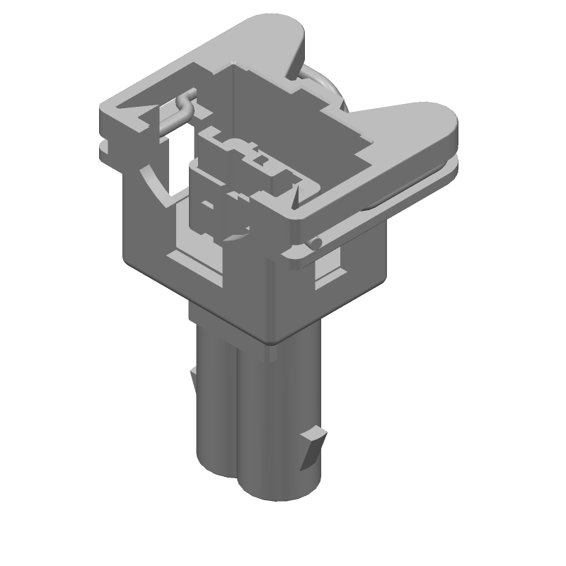 2 Pos Rectangular Connector Housing, Crimp, PBT, Black, 130°C