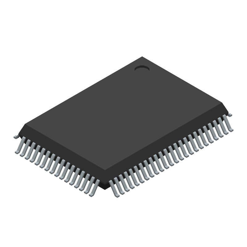 8 CHANNEL(S), VOLUME CONTROL CIRCUIT, PQFP80, 20 X 14 MM, 0.80 MM PITCH, PLASTIC, QFP-80