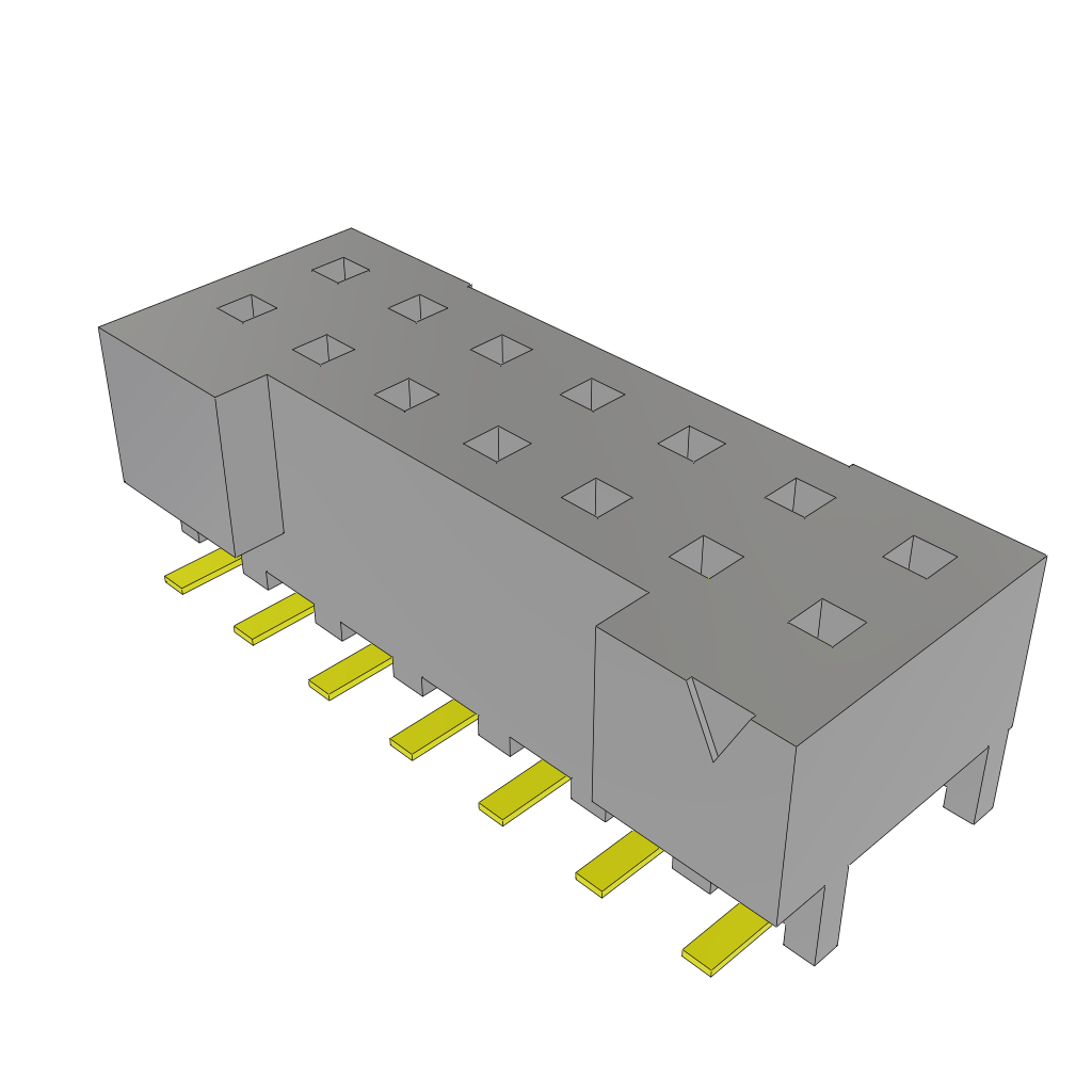 Conn Socket Strip SKT 14 POS 2mm Solder ST SMD Tube