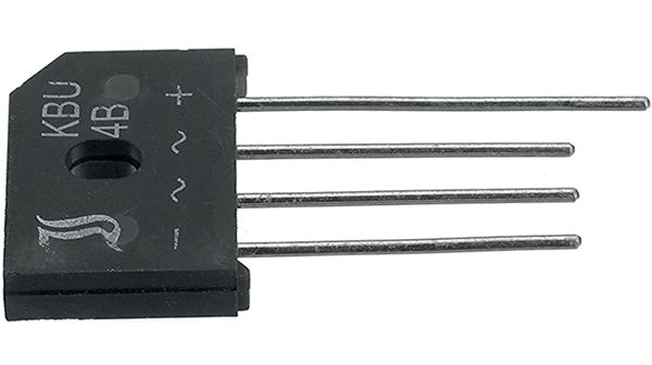 Phases = Single / Number of Diodes = 4 / Reverse Repetitive Voltage Max. (Vrrm) V = 200 / Forward Voltage (Vf) V = 1 / Peak Average Forward Current (If(AV)) A = 8 / Peak Non-Repetitive Surge Current (Itsm) A = 300 / Operating Temperature Min. °C = -50 / Operating Temperature Max. °C = 150 / Package Type = SIP / Pins = 4 / Mounting Type = Through Hole / Packaging = Tray / Peak Reverse Current uA = 5 / Peak RMS Reverse Voltage V = 140 / Reflow Temperature Max. °C = 260