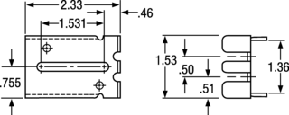 GENERAL DEVICES         CM2             MOUNTING BRACKET, CLB/LBS SLIDES, STEEL