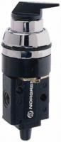 Norgren Black Rotary Knob Pneumatic Manual Control Valve, G 1/8, Die Cast Aluminium Alloy 1/8 in G, 0  +70C