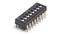 DIP Switch 7 Pos SPST Slide 0.4A 24VDC Thru-Hole 2.54mm