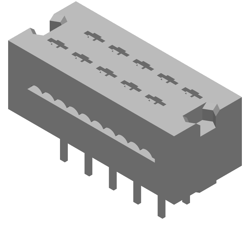 10 Pos 2 Row Header, 2.54mm Pitch, Male, Right Angle, Through Hole