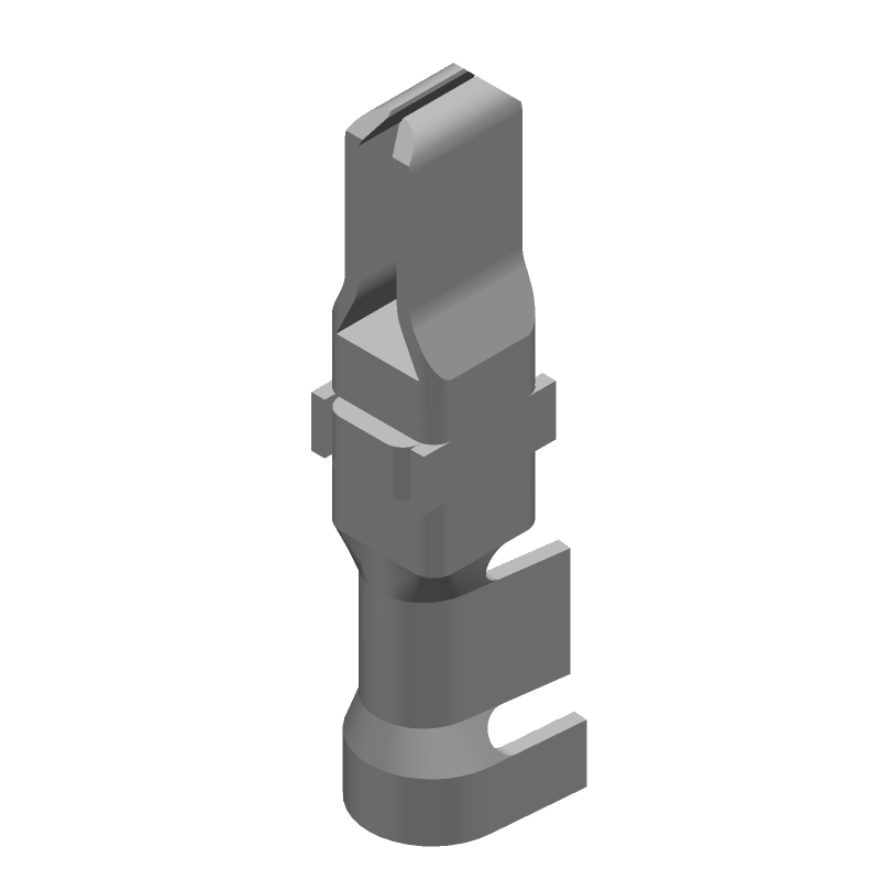 Power Contact, Male, Crimp, Silver, Copper, 35A, 10AWG