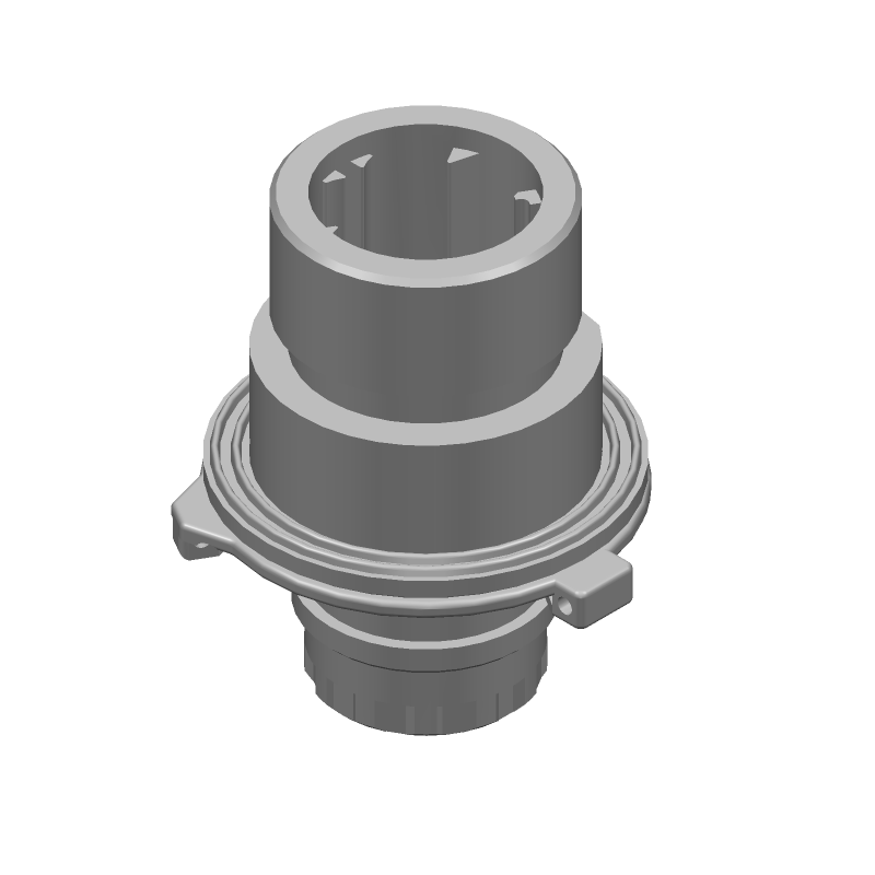 7 Pos 1.5mm PBT Signal Crimp Circular Connector, Male, Black, IP67