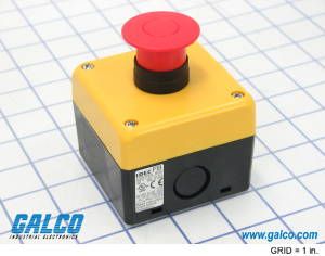 Switch Emergency Stop N.C. DPST Mushroom Button 10A 440VAC 220VDC 745.7VA Screw Panel Mount