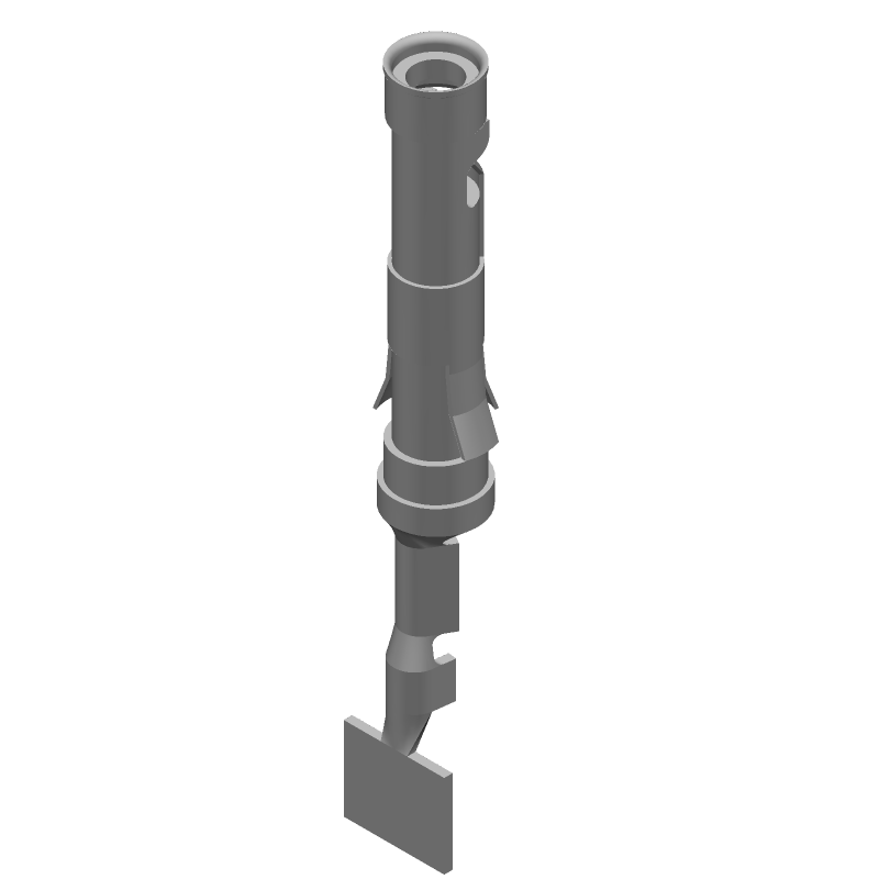 Signal Contact, Crimp, Brass, Gold/Tin Plating, 28-30AWG, Straight