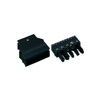Mains connector Socket, straight Total number of pins: 3 25 A Black WAGO 770-103/K010-165 1 pc(s)