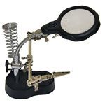 Helping Hand LED Lighted 2.5 Magnifier and Iron Stand