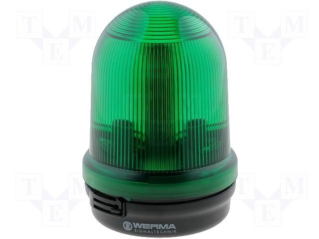 WERMA   826.200.00   Beacon, Red, Steady, 15W, 250VDC, 250VAC, IP65, 100mm Dia., 138.5mm Height