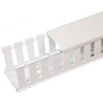 Cable Accessories Wide Slot Wiring Duct Polyvinyl Chloride White