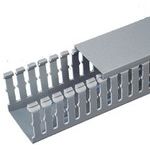 Wiring Ducts Slotted Rectangular without Cover Screw Polyvinyl Chloride Light Gray