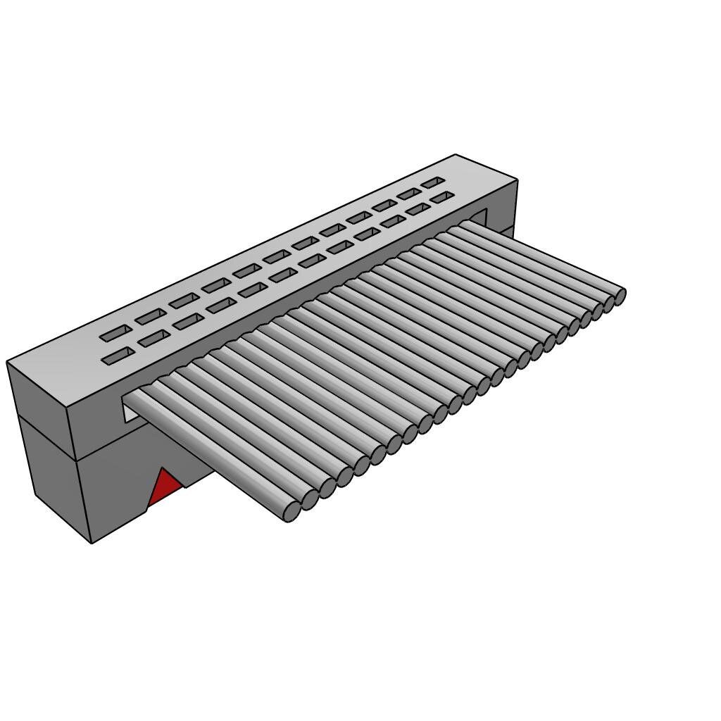 Conn IDC Connector SKT 24 POS 1.27mm IDT RA Cable Mount Tube