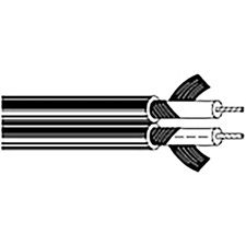 Coaxial Cable, 30 AWG, TC, 7x38, Spiral Serve Shld, TC, FHDPE Ins, Matte Blk