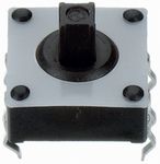 Switch Tactile Button PC Pins 0.02A 15VDC 50000Cycles Thru-Hole Tray