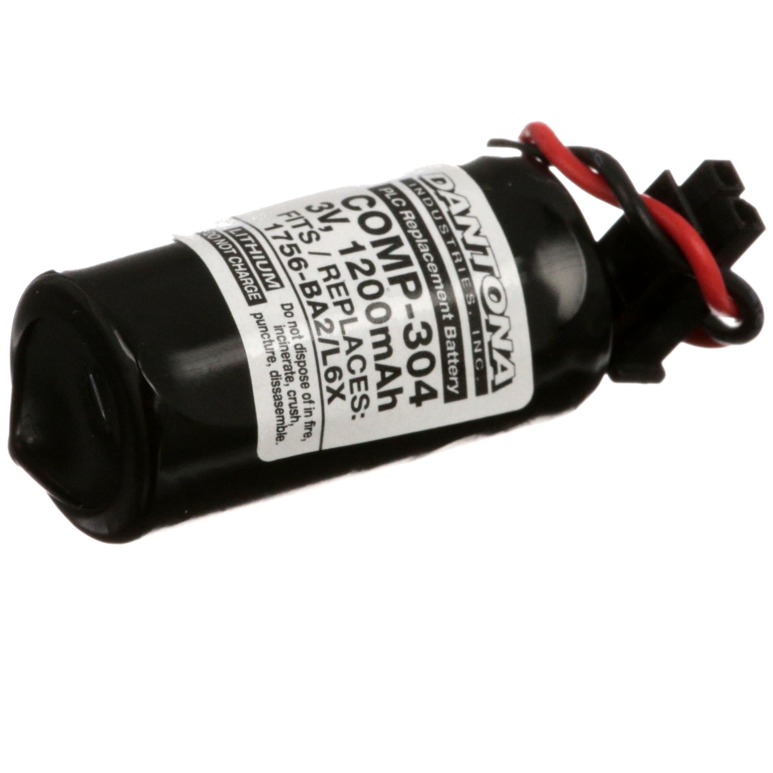 Battery;  Non-Rechargeable;  Cylindrical;  Lithium;  3VDC;  1.2Ah;  Connector;  PLC