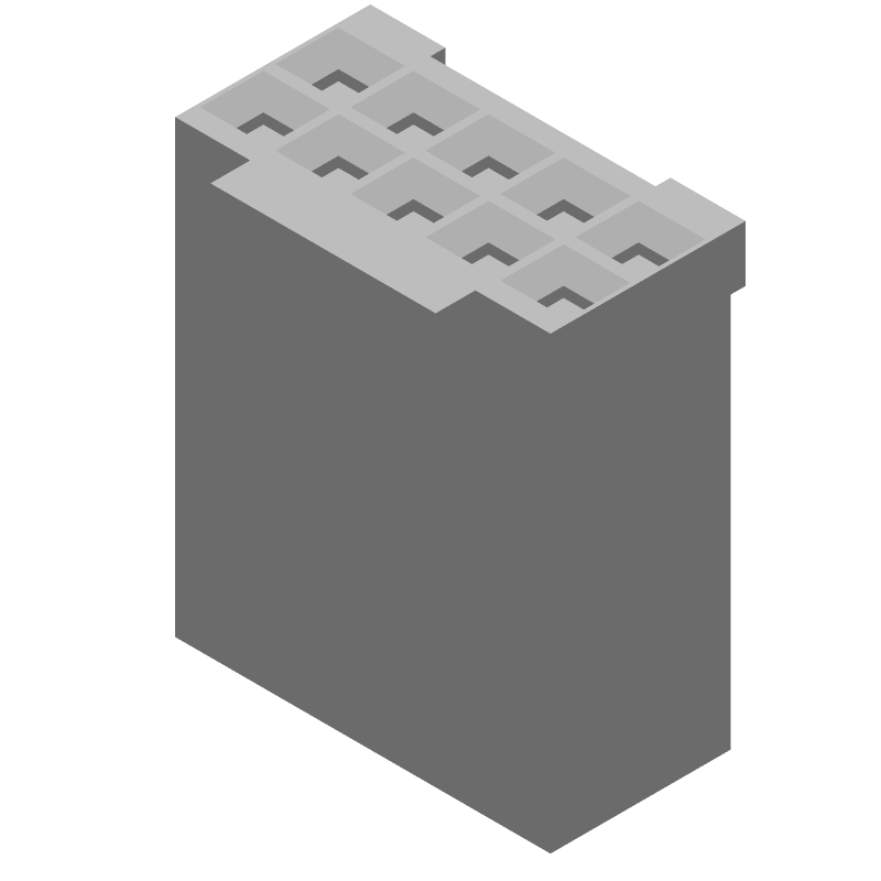 10 Pos 2.54mm Crimp Receptacle Housing, 3A, 250V, UL94 V-0
