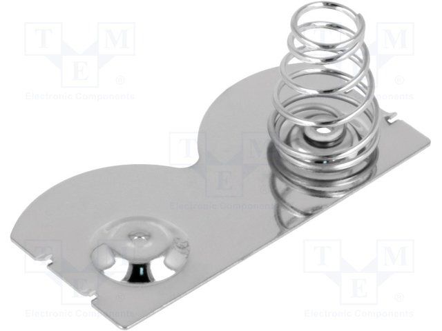 Silver Steel Battery Contacts, Nickel Plated, 2 Cell