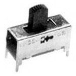 SP4T Slide Switch, 20VAC/20VDC, 0.4VA, PC Pin, Thru-Hole