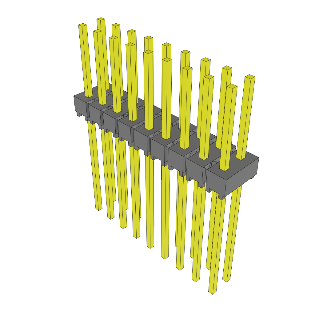 Conn Unshrouded Header HDR 18 POS 2.54mm Solder ST Top Entry Thru-Hole Bulk