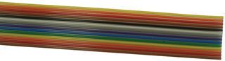 Flat Cable 28AWG 14C Unshld PVC 300V 105C 100ft