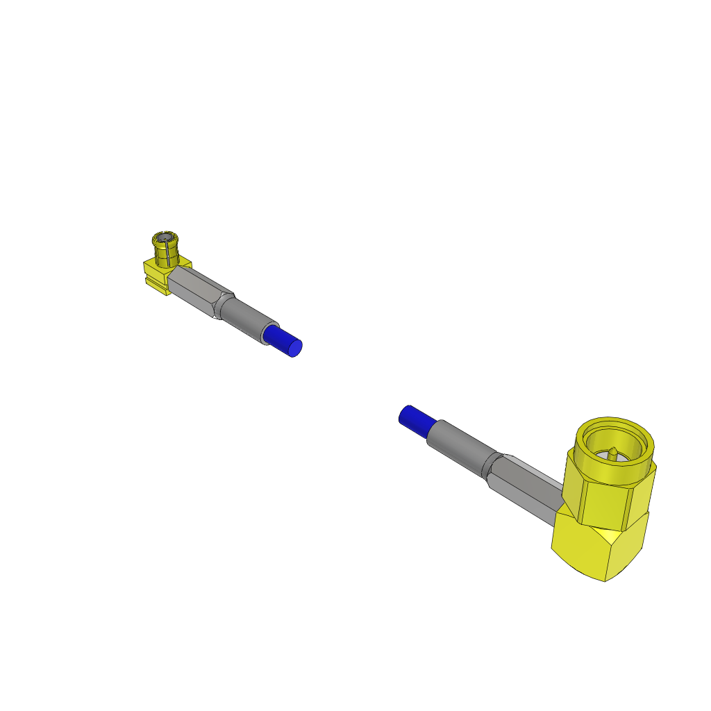 Cable Assembly RG316 0.229m 26AWG MCX to SMA PL-PL Bulk