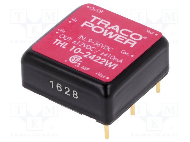 DC/DC converter 9. . .36 VDC 12 VDC 10 W, THL 10-2422WI, Traco Power