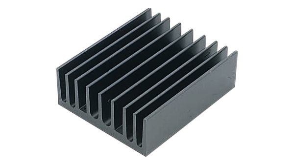 Heat sink 1000 mm 2.5 K/W  @ L=100 mm black anodised, KS63-1000E, Austerlitz Electronic GmbH