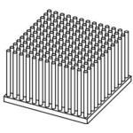 Heat Sink Passive Pin Array Aluminum 1.06°C/W (Black Anodized/Clear Anodized)/(Yellow Alodine/Clear Alodine)