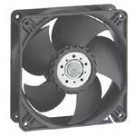 12V DC Axial Fan, 108CFM, 3300RPM, Ball Bearing, 119x119x38mm