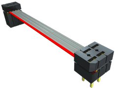 Cable Assembly Flat Ribbon 0.381m 28AWG IDC Connector 16 POS PL IDT Bulk