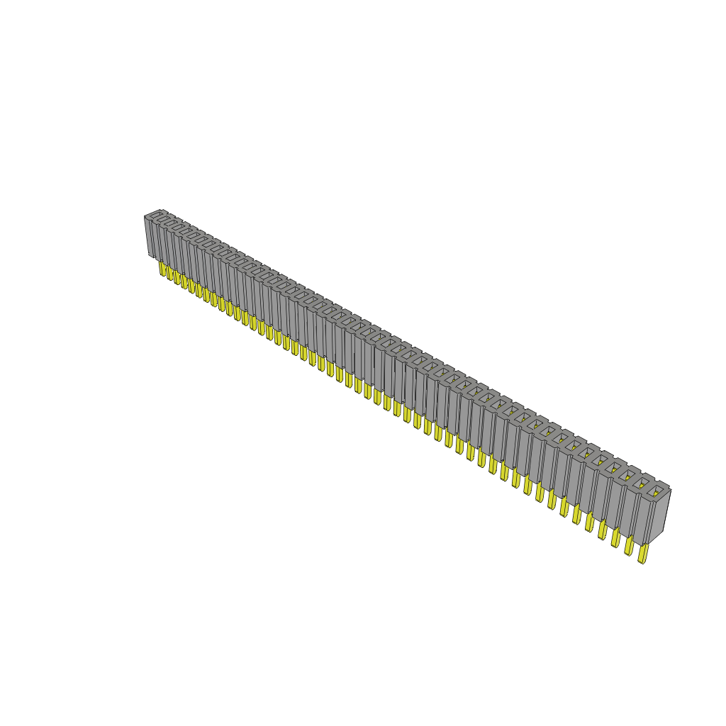 Conn Micro Socket Strip SKT 50 POS 1.27mm Solder ST Thru-Hole Tube