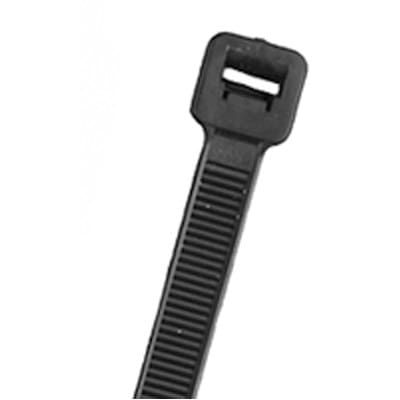 CABLE TIE 18 LB. MINIATURE 8.1 IN LENGTH HEAT STABILIZED BLACK NYLON 100/BG
