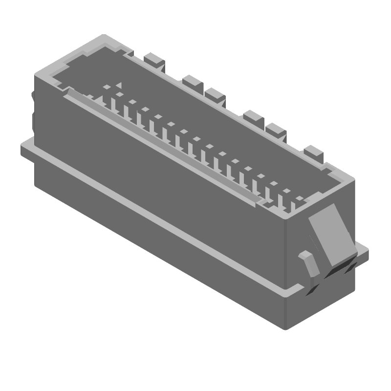 32P Wire-to-Panel Connector, 2A, Tin Plated Brass, UL94 V-0