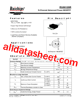60 V 125 A N-Channel Power MOSFET in TO-220