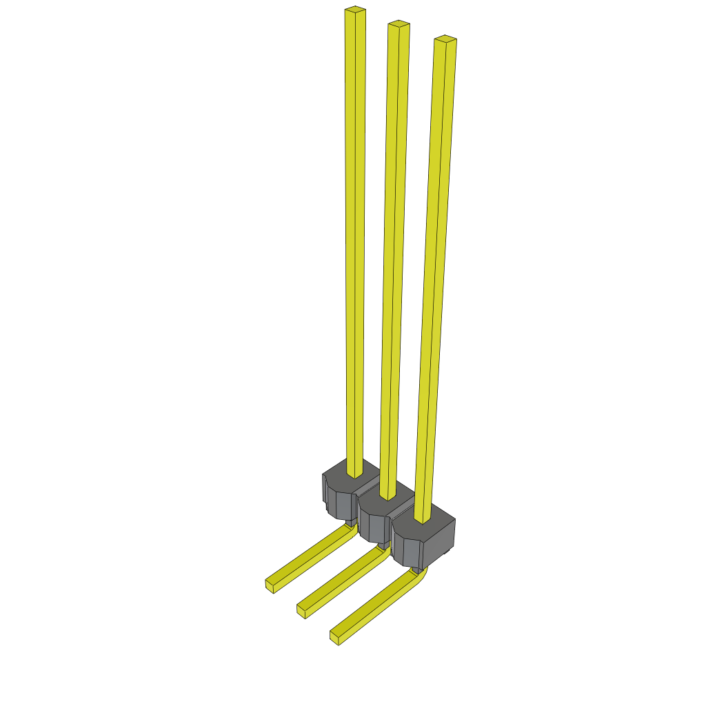Variable Height PCB Header Strips, 0.100" pitch