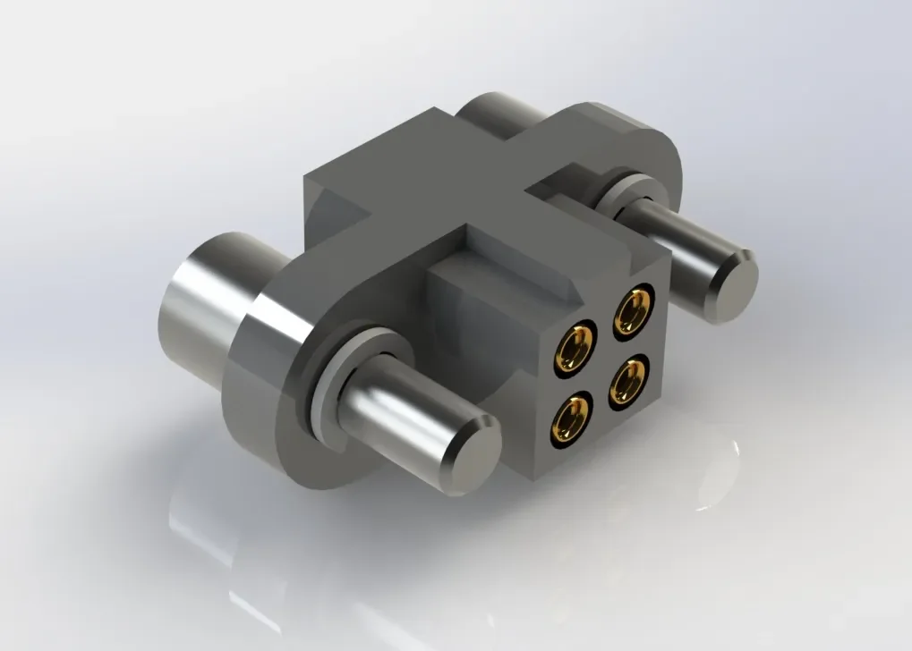 Conn Datamate F 4 POS 2mm Crimp ST Panel Mount