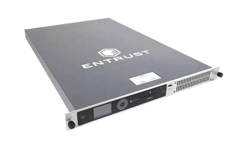 1U network HSM appliance, 100–240 VAC, 220 W max, FIPS 140-3 L3