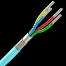 Multi-Conductor Cable Braid Fluorinated Ethylene Propylene 4Conductors 24AWG 4.6mm Blue Filotex®