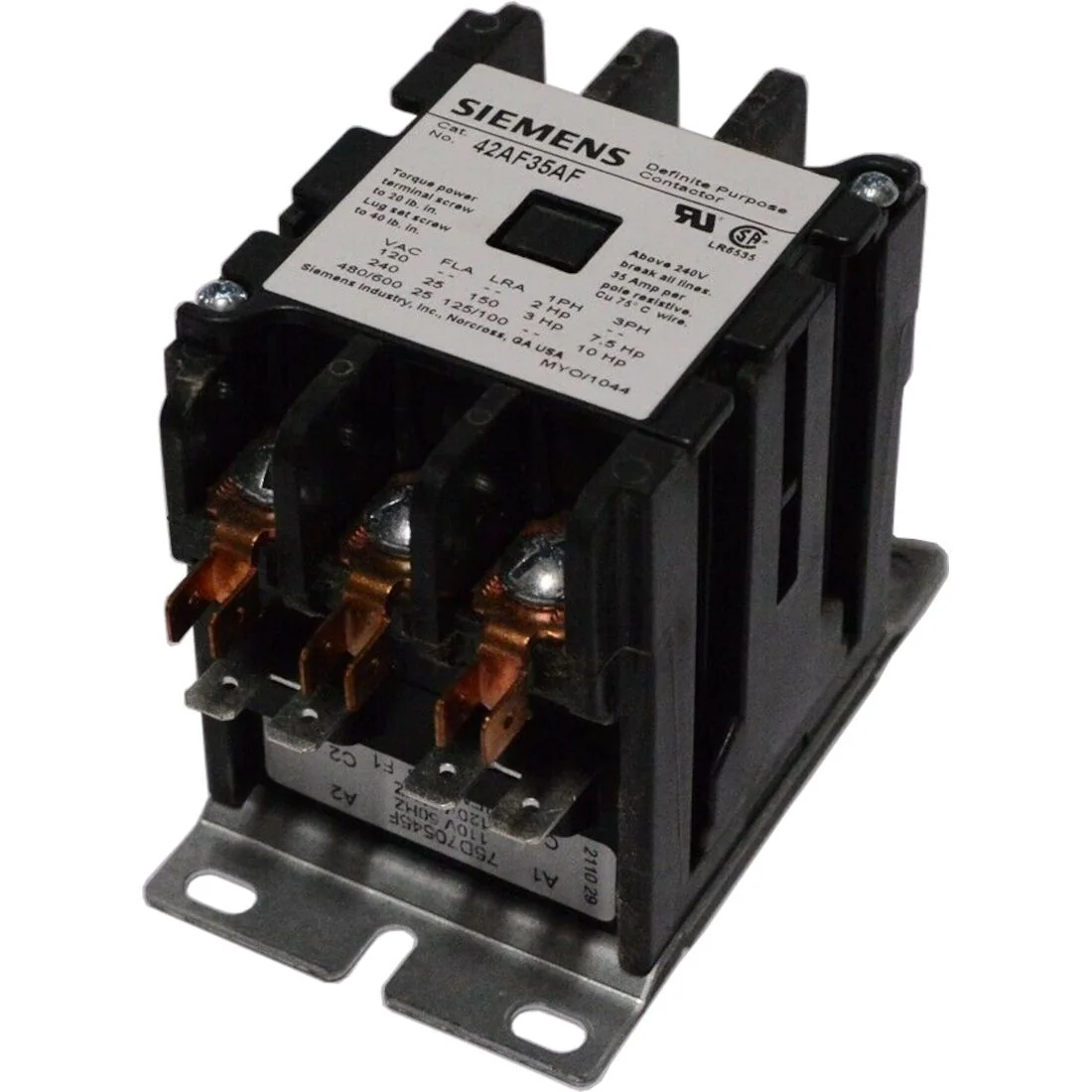 Electromechanical Relay 110/120VAC 25A DIN Rail Contactor Relay